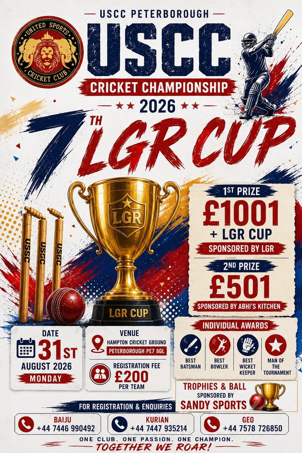 USCC Cricket Championship 2026 - 7th LGR Cup poster