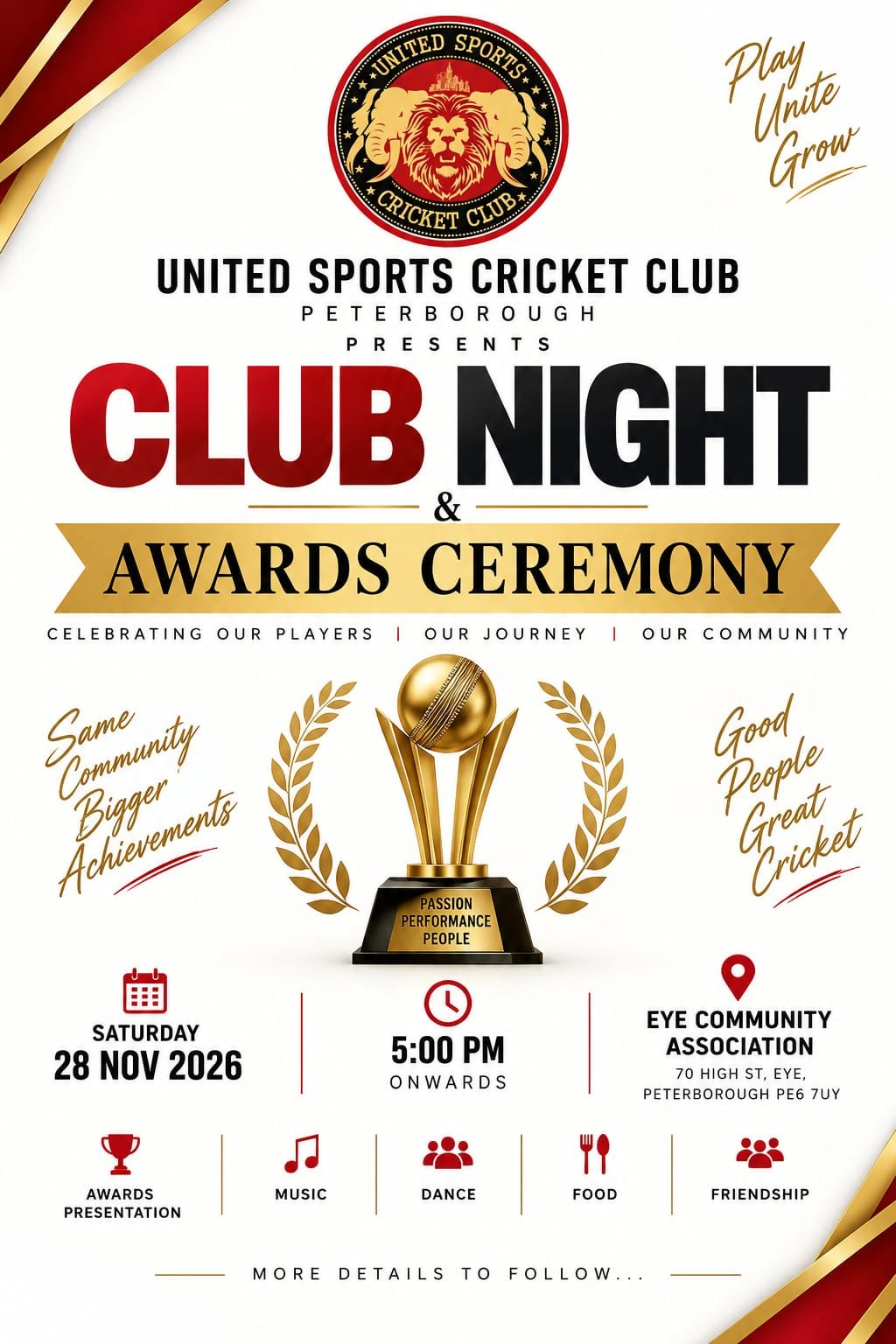 USCC Club Night and Awards Ceremony 2026 poster